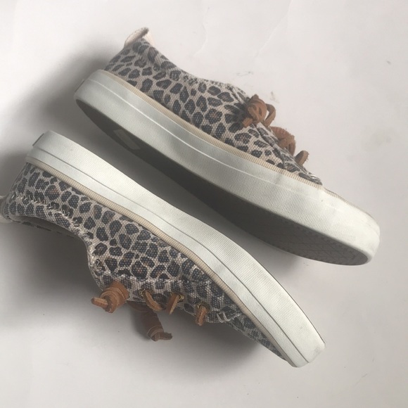 Sperry crest vibe women’s leather lace up leopard print shoes size 5 cle… - Picture 3 of 9